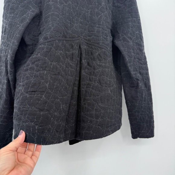 Eileen Fisher Cardigan Women Large Black Comfy Wool Blend Open Front Sweater - Picture 5 of 13